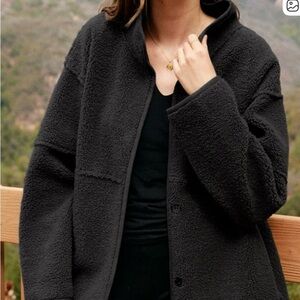 Velvet by Graham & Spencer Black Albany Luxe Sherpa Coat